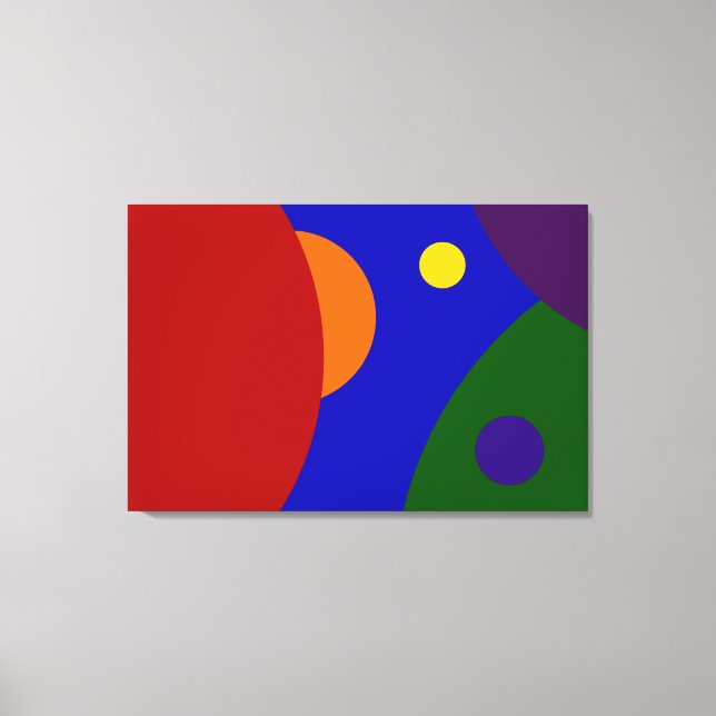 Lienzo Planetas arcoiris (Anverso)