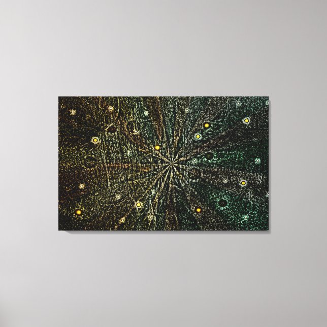 Lienzo Planetas y estrellas retro (Anverso)