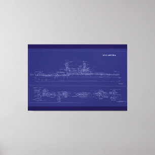 Lienzo Planos del acorazado USS Arizona