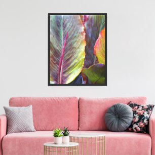 Lienzo Planta Canna Lily deja fotografía floral