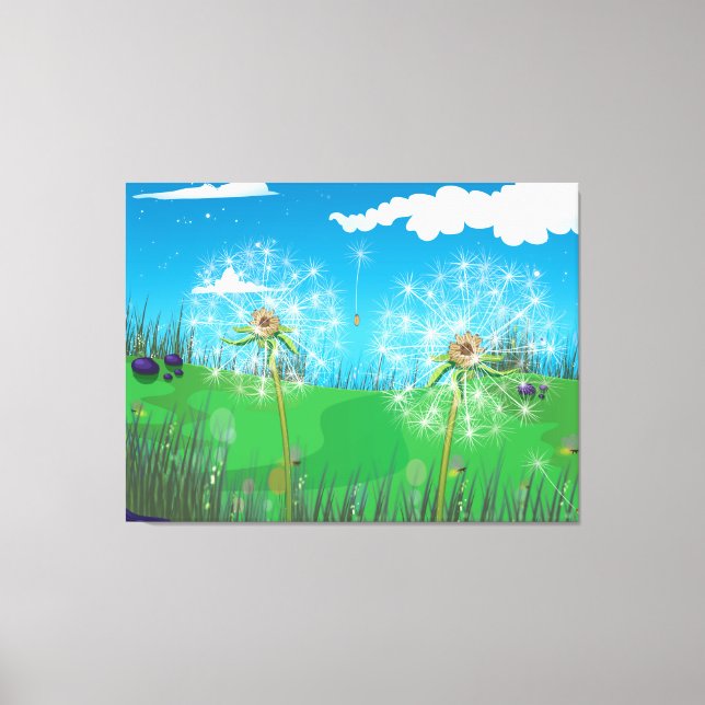 Lienzo Planta de Dandelion (Anverso)