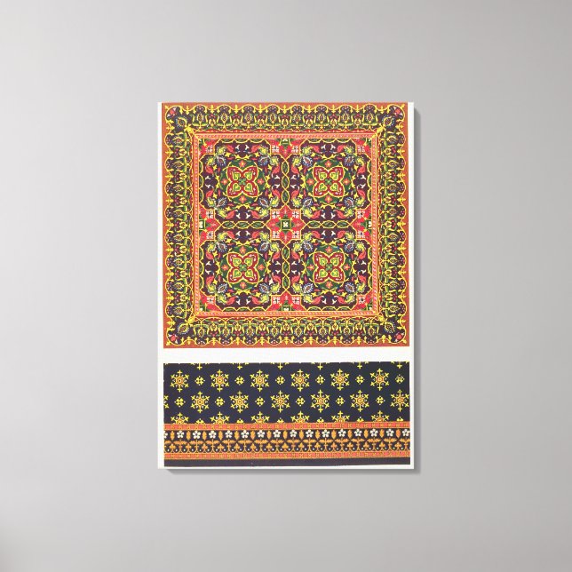 Lienzo Planta de diseño para alfombras, de 'Arte Industri (Anverso)
