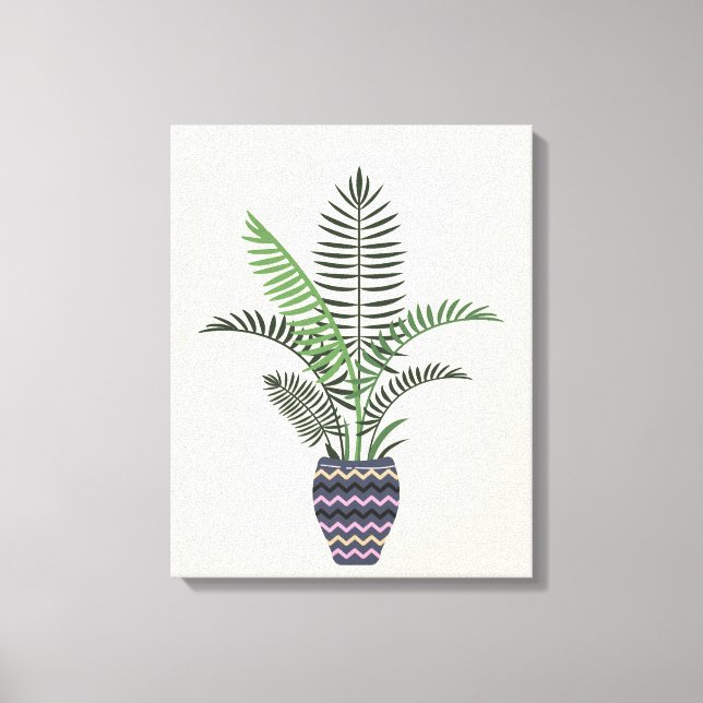 Lienzo Planta en una parcela decorativa (Anverso)