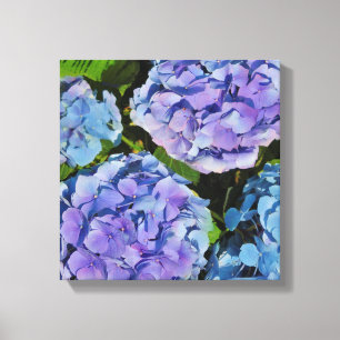 Lienzo Planta púrpura del Hydrangea