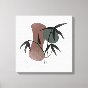 Lienzo Plantas botánicas de bambú