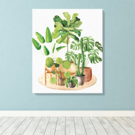 Lienzo Plantas Tropicales Acuarela