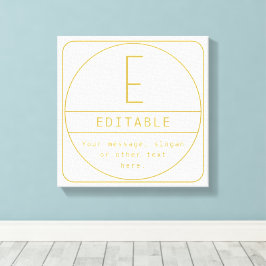 Lienzo Plantilla de diseño retro-moderno editable oro y b