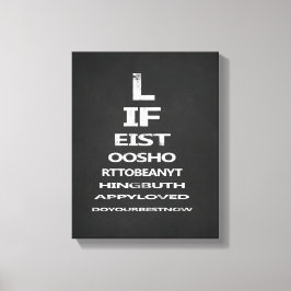 Lienzo Plantilla inspiradora de gráfico ocular de chalkbo