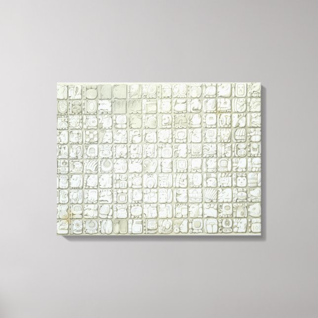 Lienzo Plaque de escritura ideográfica del Templo de I (Anverso)