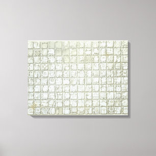 Lienzo Plaque de escritura ideográfica del Templo de I