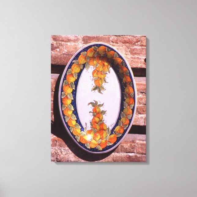 Lienzo Plata de Poster del plato de la alfarería (Anverso)