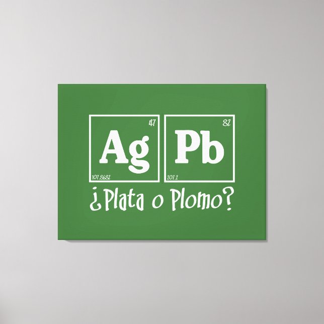 Lienzo Plata o plomo (Anverso)
