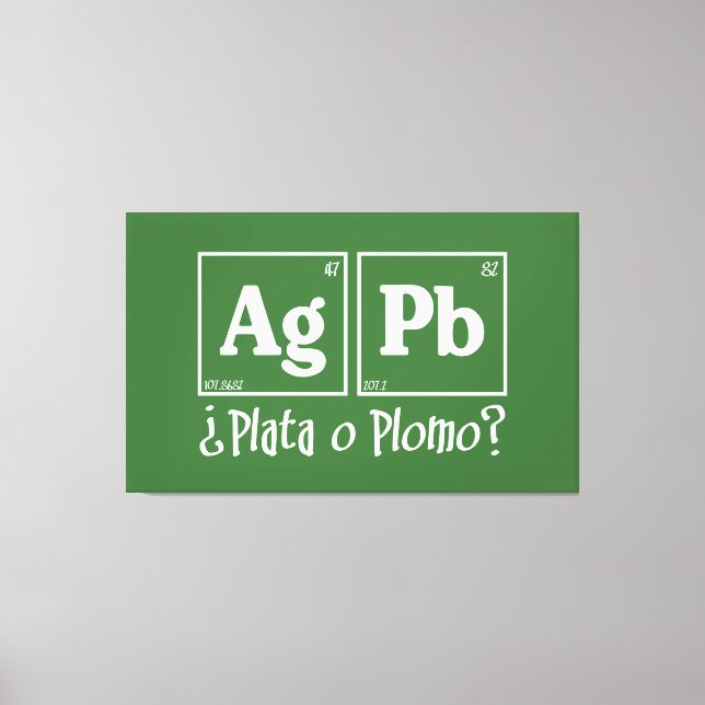 Lienzo Plata o plomo (Anverso)