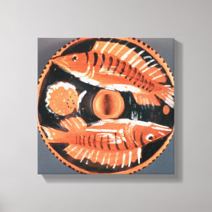 Lienzo Platee la representación de dos pescados, 350 A.C