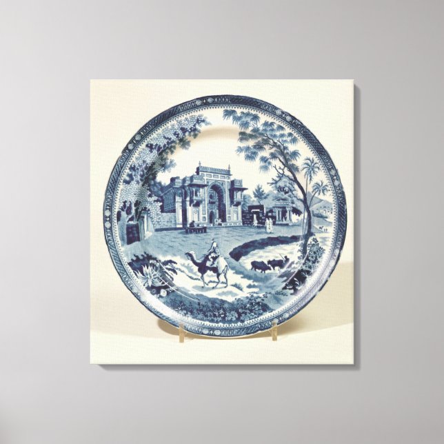 Lienzo Plato azul y blanco pardo, c.1815 (Anverso)