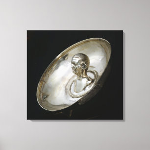 Lienzo Plato con el busto de un hombre dentro