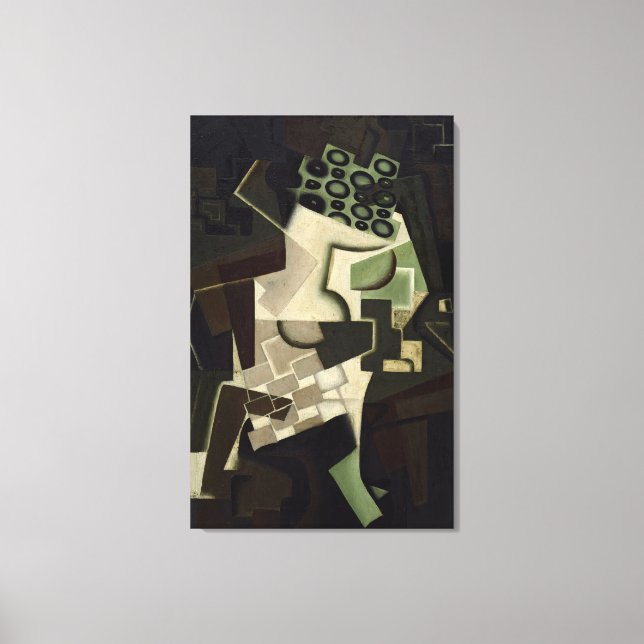 Lienzo Plato De Fruta En El Tejido De Mesa A Prueba (Anverso)