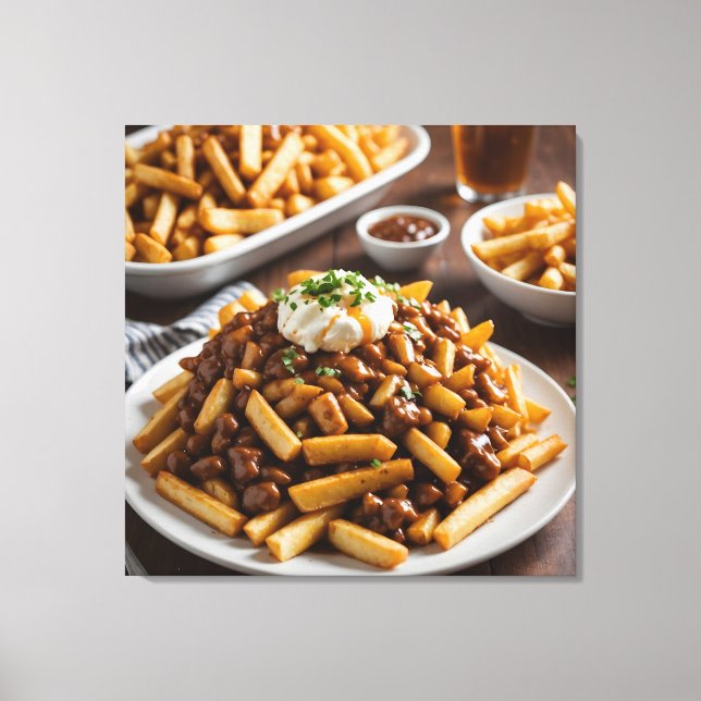 Lienzo Plato de Poutine (Anverso)