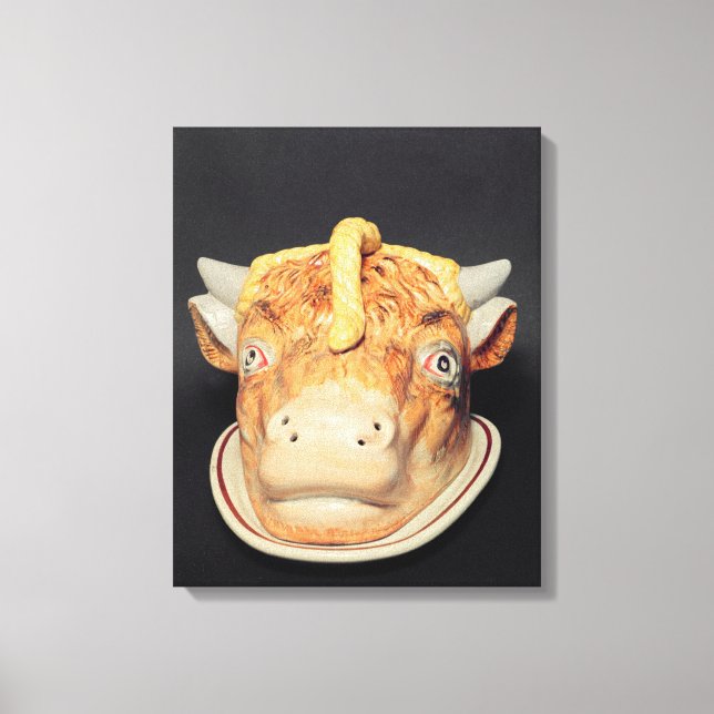 Lienzo Plato de queso Staffordshire en forma de vaca (Anverso)