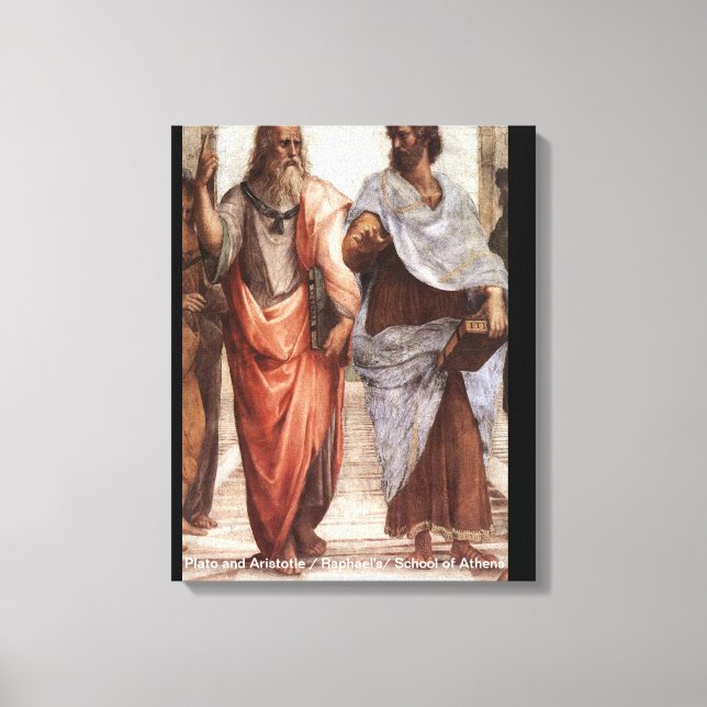 Lienzo Platón y Aristóteles / Escuela de Atenas de Raphae (Anverso)