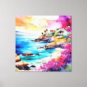 Lienzo "Playa aislada"
