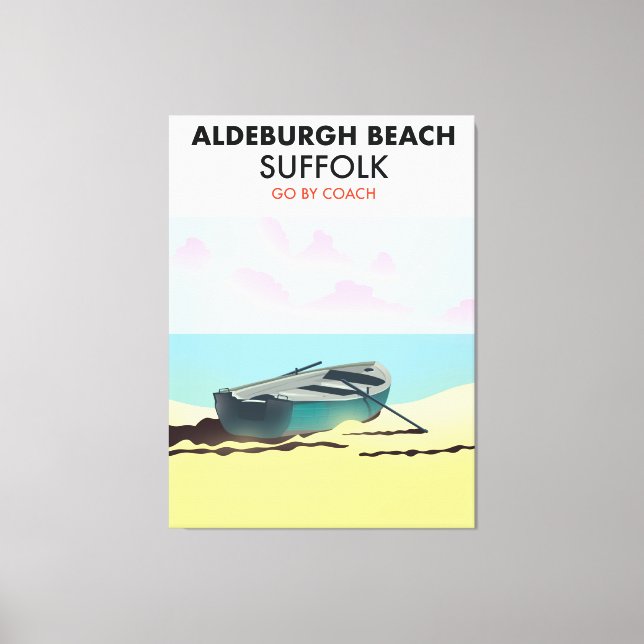Lienzo Playa Aldeburgh Suffolk  (Anverso)
