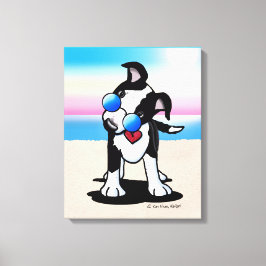 Lienzo Playa australiana de perro de ganado KiniArt