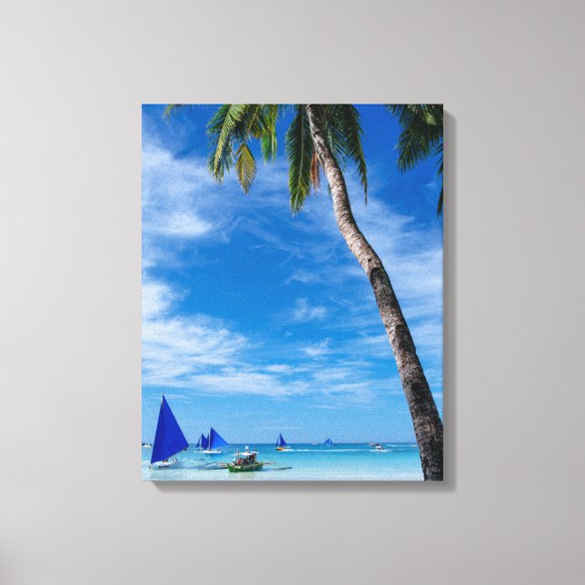 Lienzo Playa Blanca | Boracay, Filipinas (Anverso)