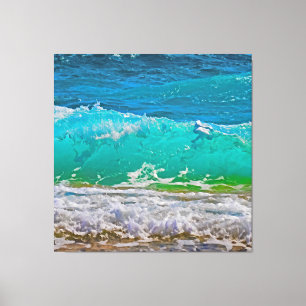 Lienzo Playa Calmadora Turquesa Waves Art