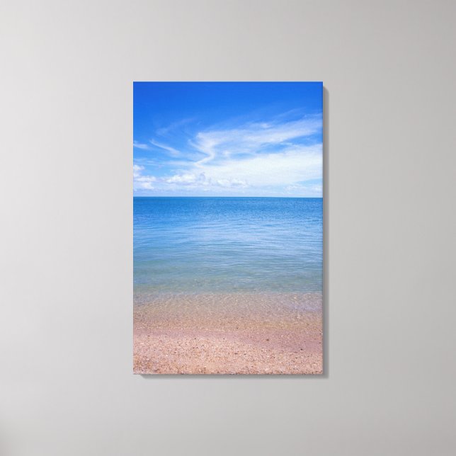 Lienzo Playa con marea baja (Anverso)