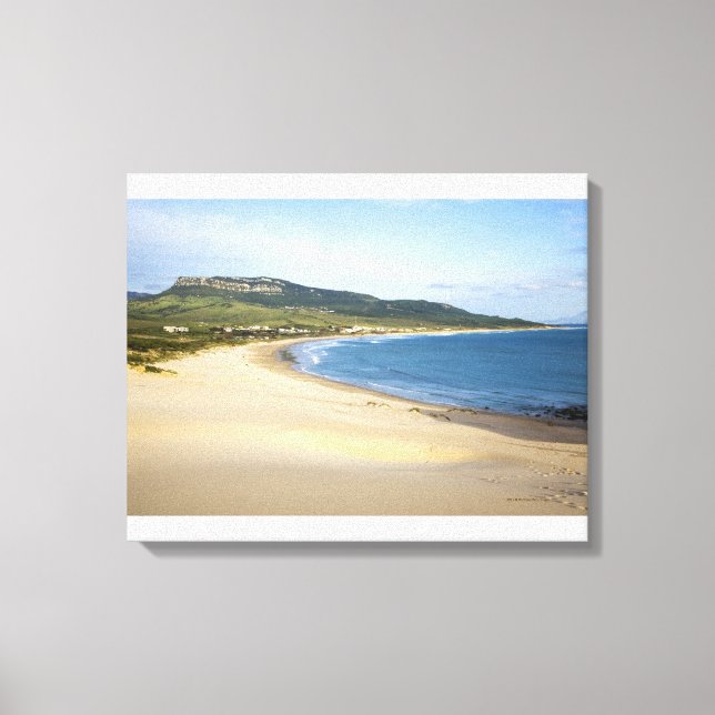 Lienzo Playa Costera En La Costa Cercana A Tarifa (Anverso)