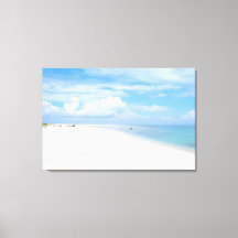 Playa de arena blanca soleada paisaje marino foto 