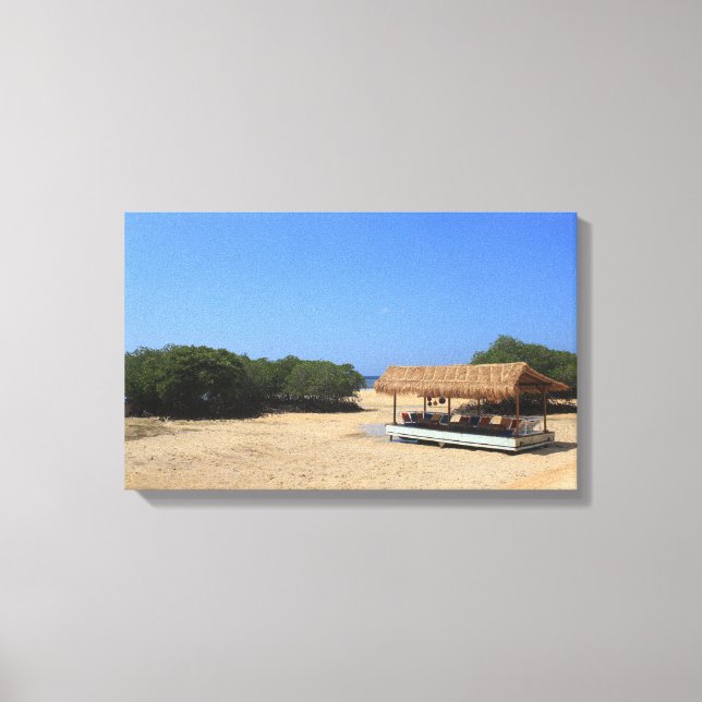 Lienzo Playa de arena tropical (Anverso)