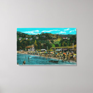 Lienzo Playa de baño en Avalon, Isla Catalina