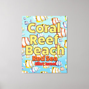 Lienzo Playa de Coral Reef Eilat, Israel