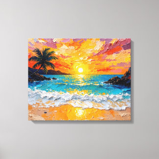 Lienzo Playa de Isla Tropical | Oce costero