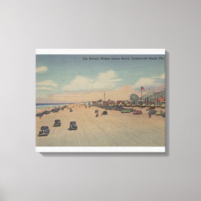 Lienzo Playa de Jacksonville, FL - El océano más amplio d (Anverso)