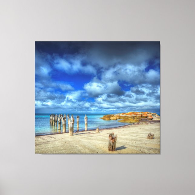 Lienzo Playa de Lillies | Wybalena, isla Flinders (Anverso)