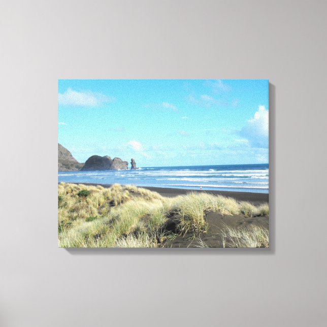 Lienzo Playa de Piha (Anverso)