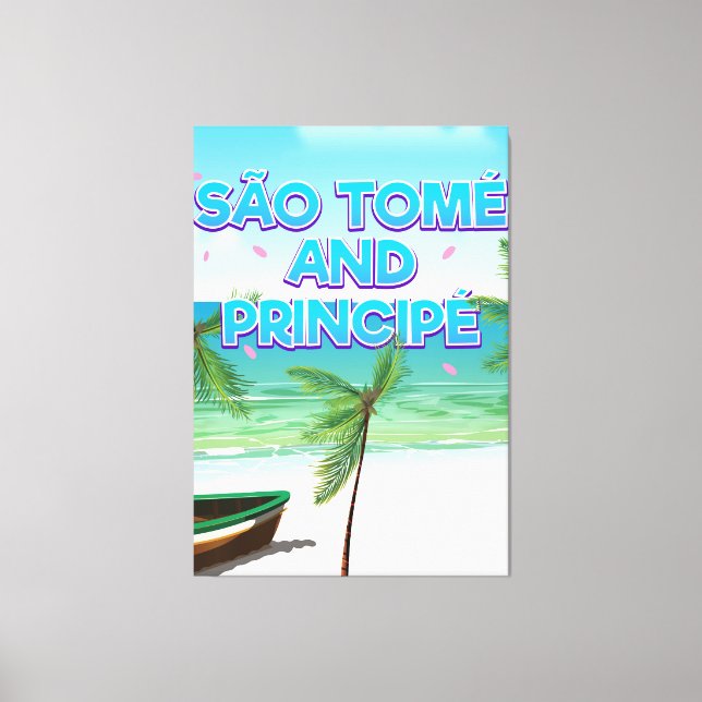 Lienzo Playa de Santo Tomé y Príncipe (Anverso)
