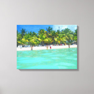 Lienzo PLAYA DE SAONA EN CANVAS 20 "x 16"