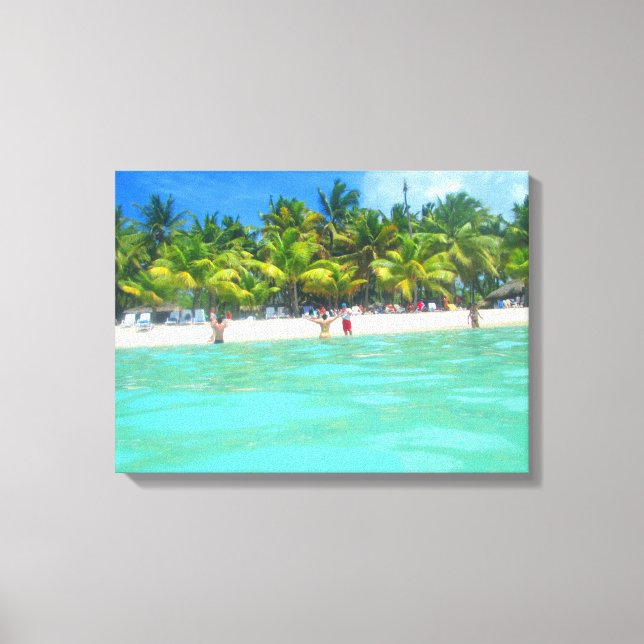 Lienzo PLAYA DE SAONA EN CANVAS 20 "x 16" (Anverso)