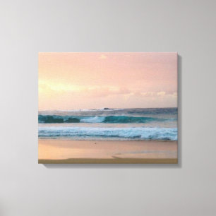 Lienzo Playa del atardecer con océano