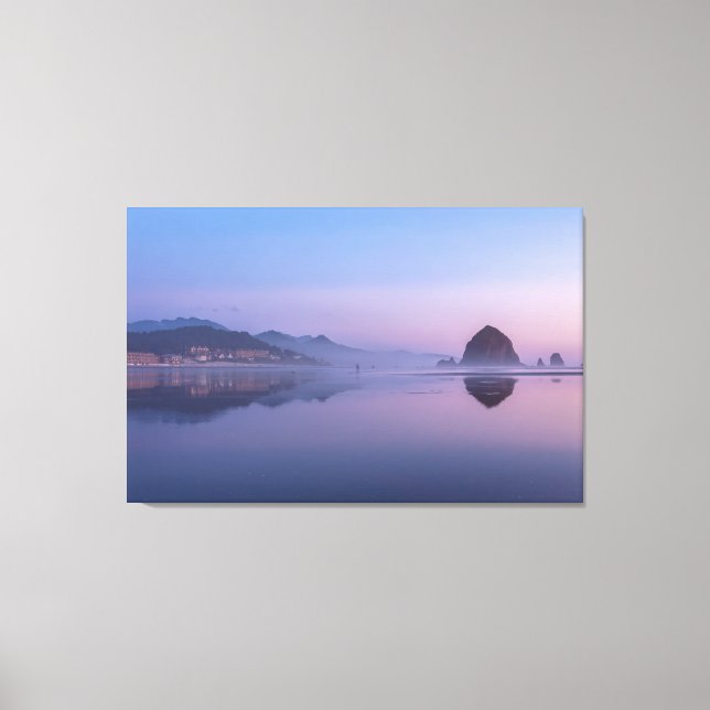 Lienzo Playa del cañón al atardecer (Anverso)