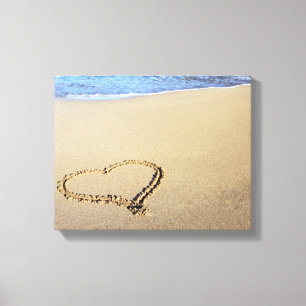 Lienzo Playa del corazón del amor