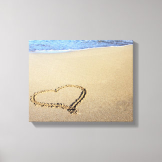 Lienzo Playa del corazón del amor