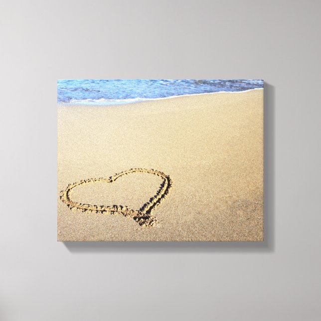 Lienzo Playa del corazón del amor (Anverso)
