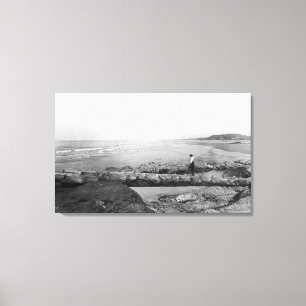 Lienzo Playa del norte, playa natural del puente del pie