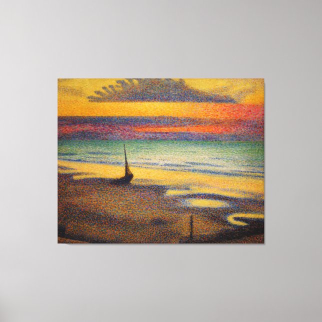 Lienzo Playa en Heist por Georges Lemmen 1891 (Anverso)