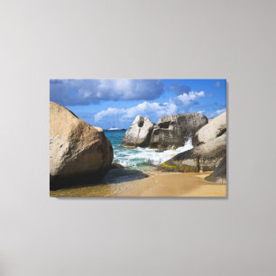 Lienzo Playa en Virgin Gorda, Islas Vírgenes Británicas